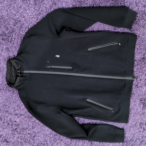 John Varvatos USA Peace Finger Logo Delos Spellout Zip up Jacket